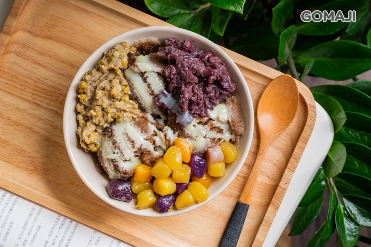 仙草冰＋紅豆＋綠豆＋芋圓＋煉乳