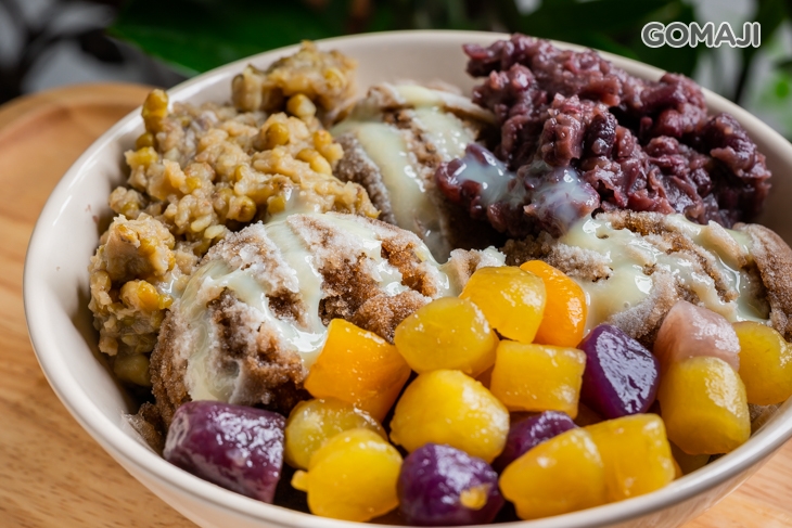 仙草冰＋紅豆＋綠豆＋芋圓＋煉乳