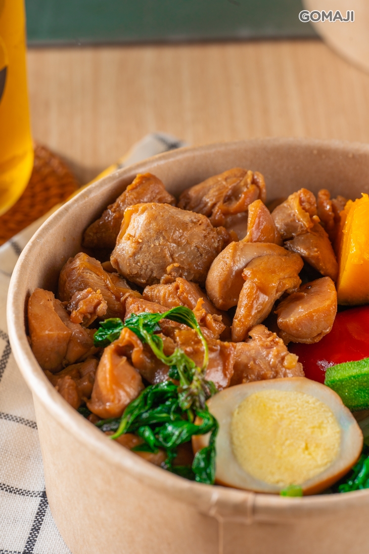 三杯雞腿丁餐盒+四季春茶