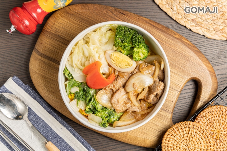 薑汁炒豚肉(圓形飯盒)