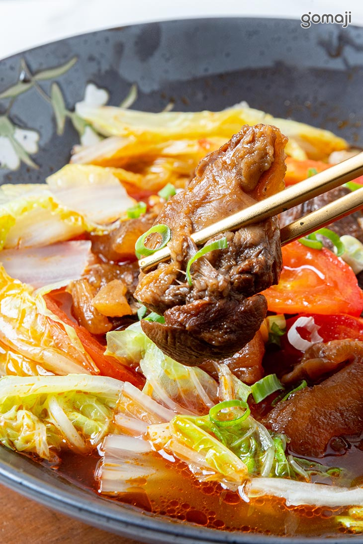 義式鮮番茄牛筋肉麵(一顆番茄量)