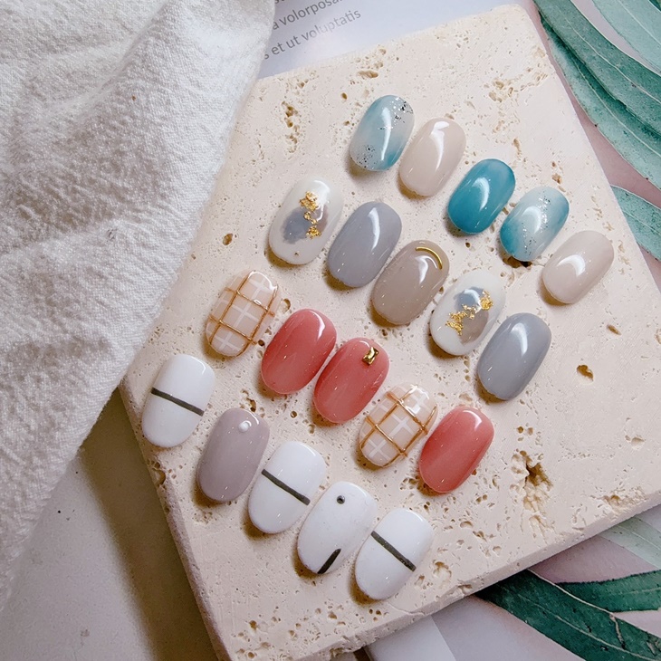 造型設計款凝膠美甲30選1(可換底色)