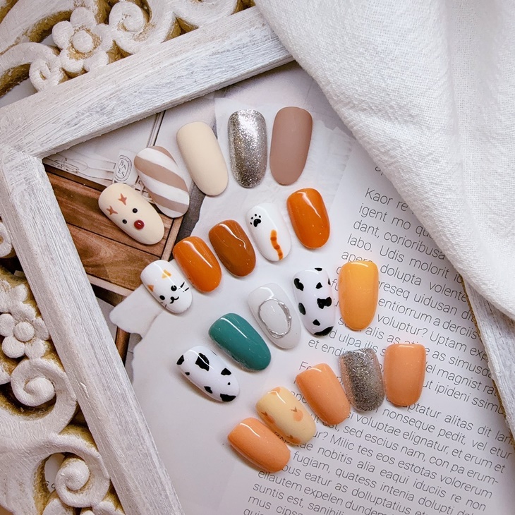 造型設計款凝膠美甲30選1(可換底色)