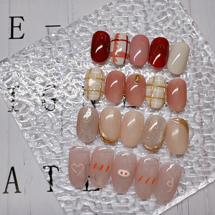 造型設計款凝膠美甲30選1(可換底色)