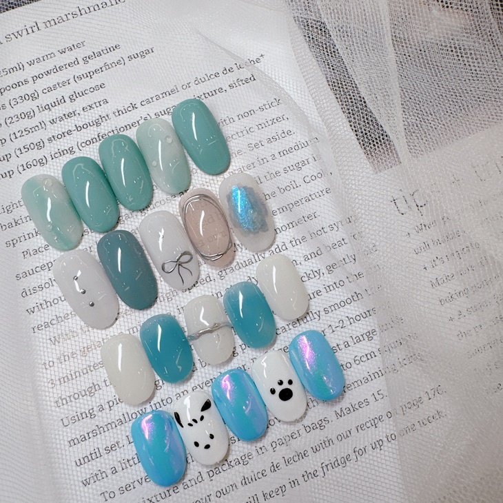 造型設計款凝膠美甲30選1(可換底色)