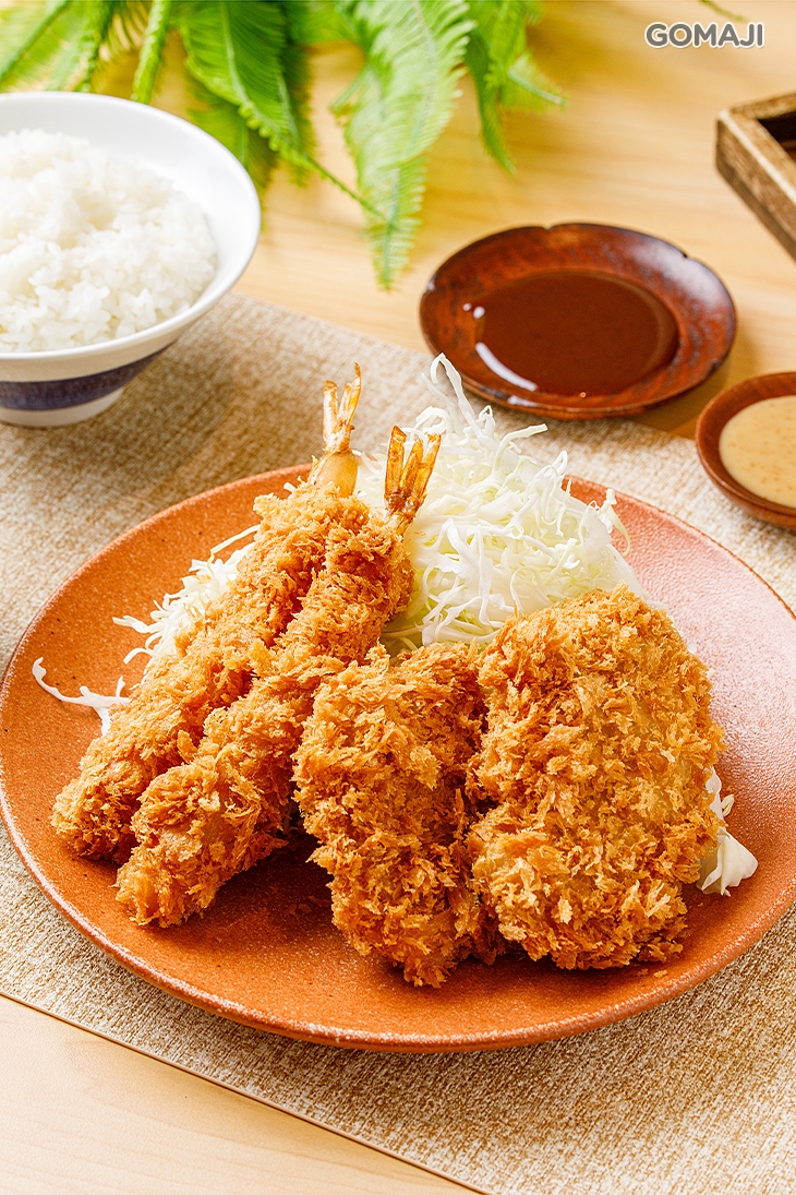 海老腰內豬排定食