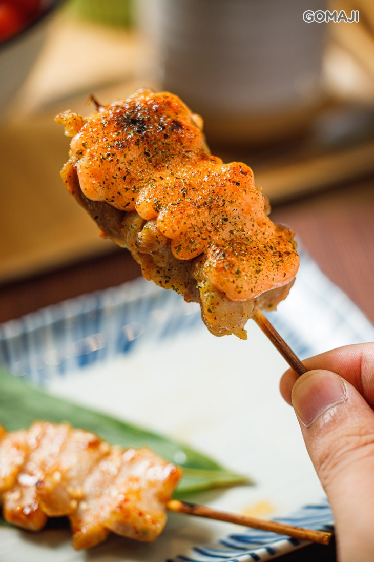 明太子雞肉串燒