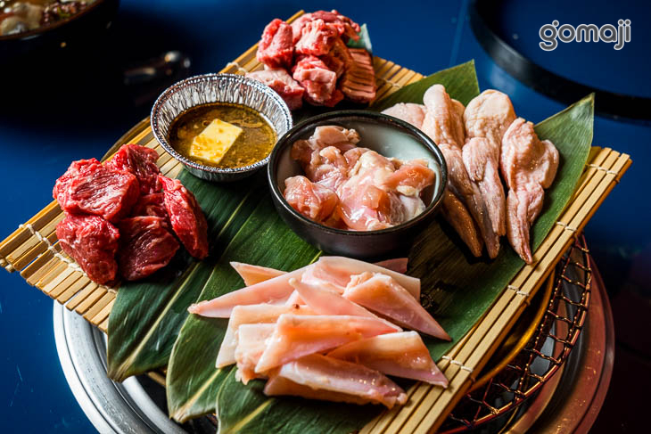 牛肋條+厚切牛肉+雞肉組合(雞腿肉+298腿肉+雞軟骨)