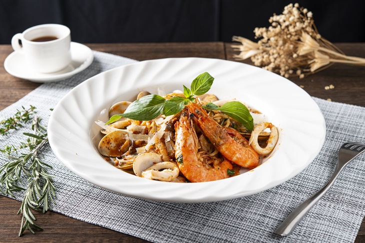 田園番茄海鮮義大利麵