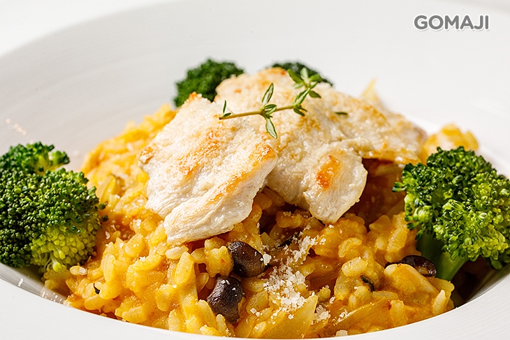 南瓜野菇雞肉燉飯