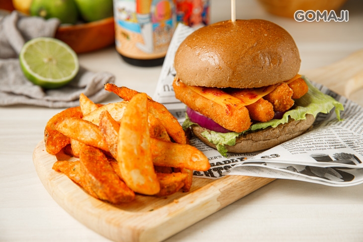 起司香煎鱈魚堡