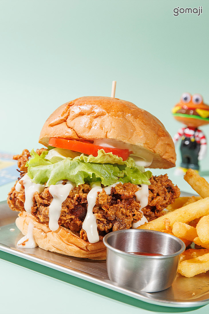 私房美式炸雞堡