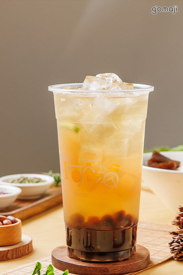  檸檬粉圓愛玉冰