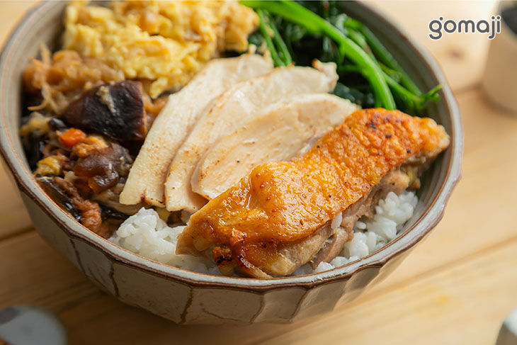 舒肥嫩雞雙拼飯