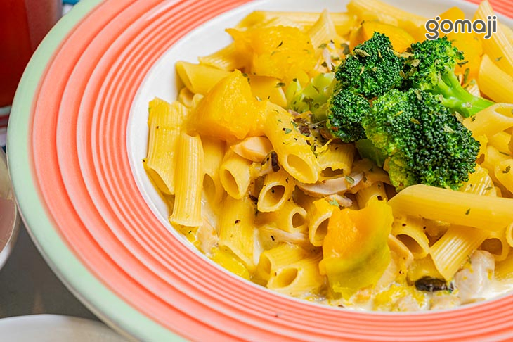 南瓜野菇斜管麵套餐(素)