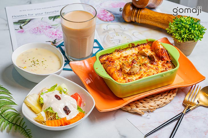 焗烤綜合海鮮飯套餐