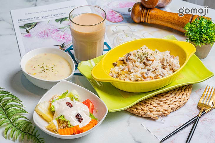 芋頭蘑菇燉飯套餐(素)