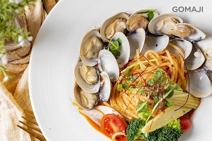 香蒜白酒蛤蠣-紅醬