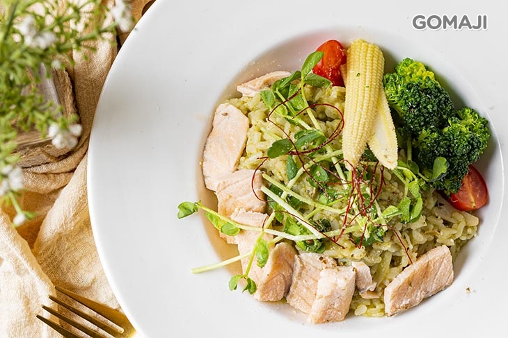 法式奶油鮭魚-青醬