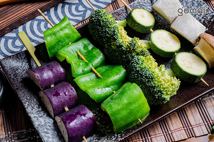 各式蔬食串燒