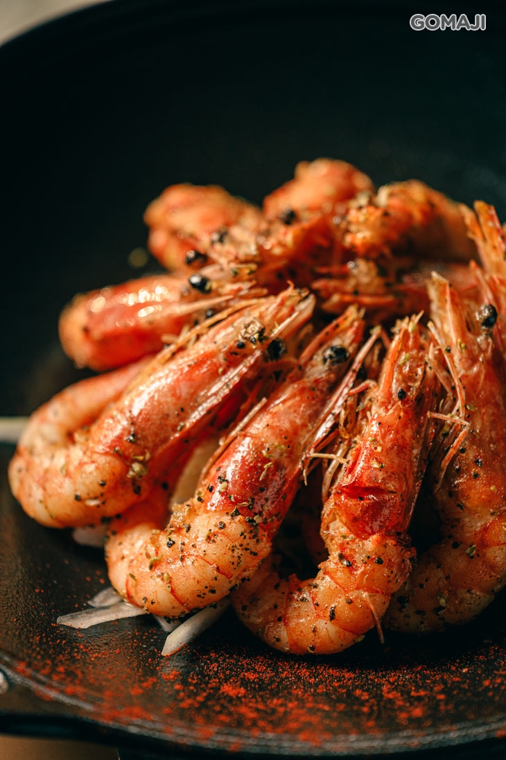 油風青花椒蒜味大蝦