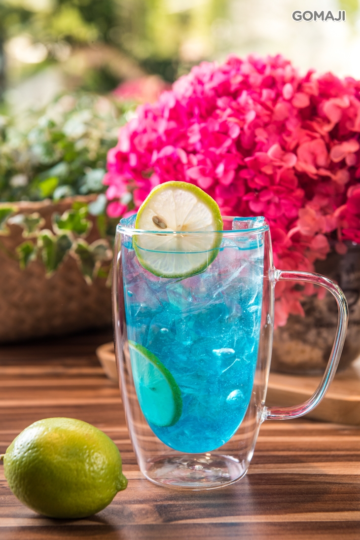 海洋藍柑橙檸檬氣泡飲