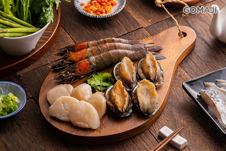 汶萊蝦皇/生食級干貝/鮑魚