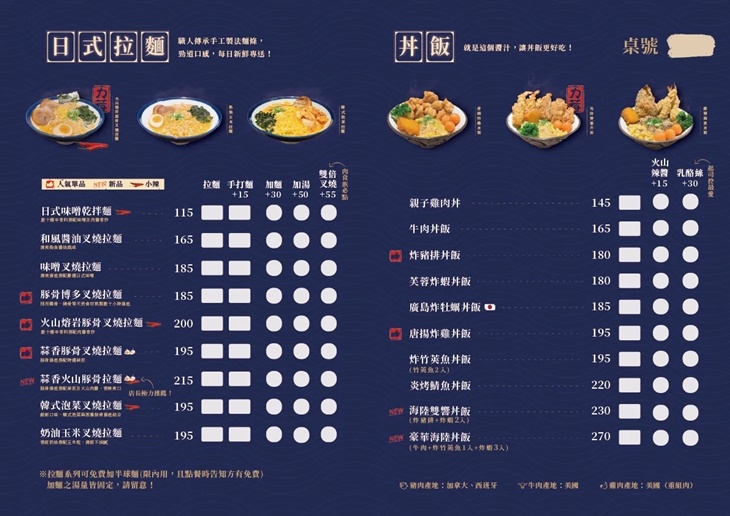 菜單