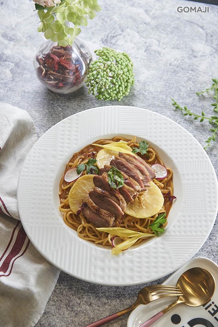 諾曼第蘋果舒肥鴨胸義大利麵