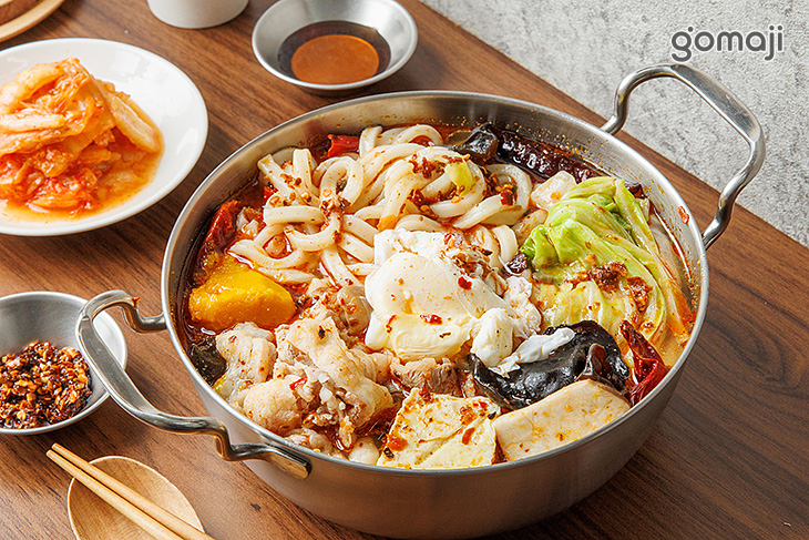 牛五花+東方麻辣+讚岐烏龍麵