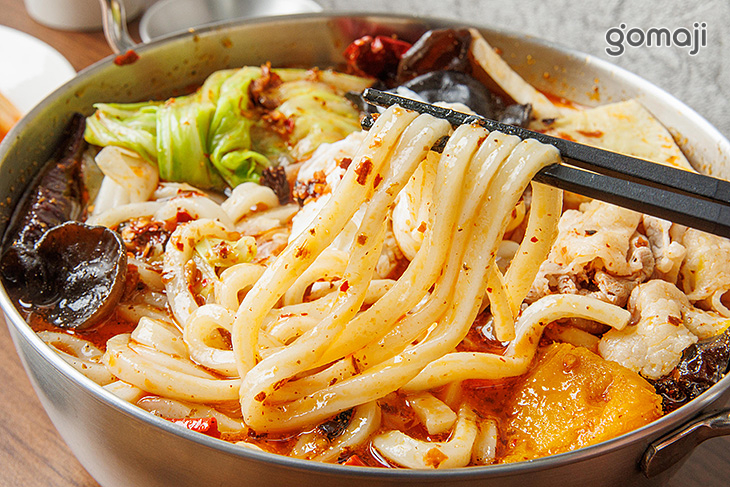 牛五花+東方麻辣+讚岐烏龍麵