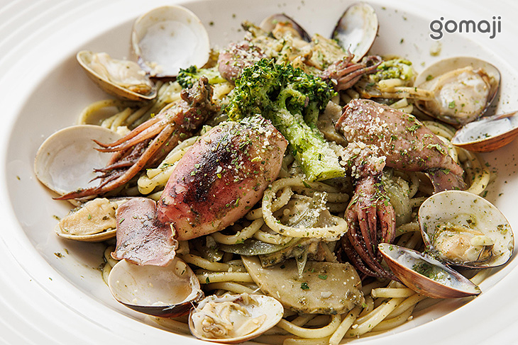 青醬蛤蜊小卷義大利麵