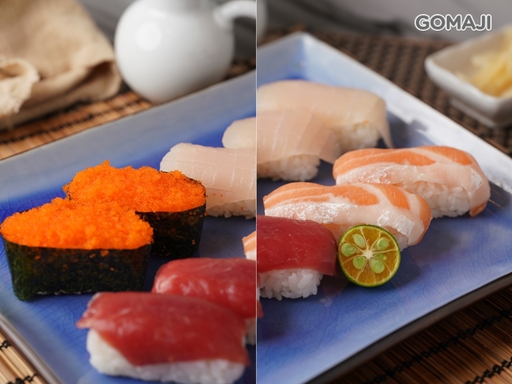 新鮮生魚蝦卵壽司組合午食餐