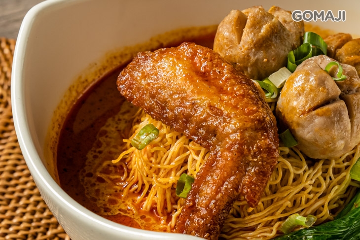 叻沙湯底+南乳炸雞翼+貢丸