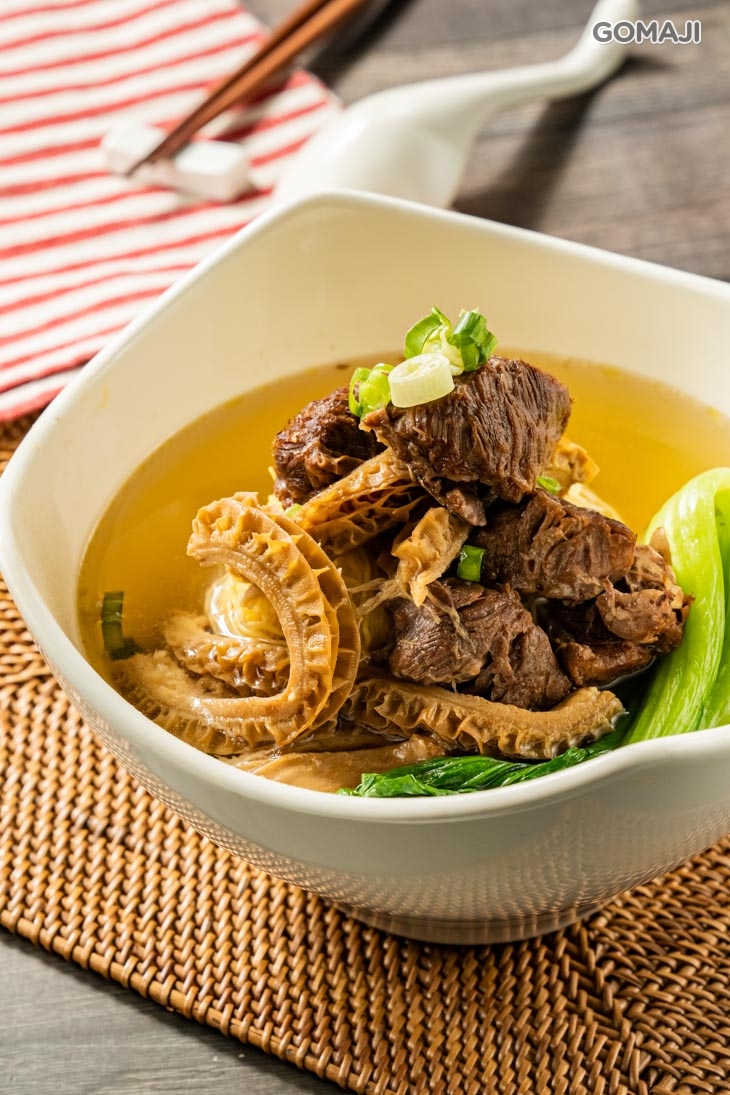 清湯底+牛腩+牛肚