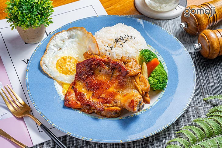 迷迭香烤雞腿飯