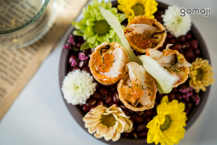 蟹肉 青蘋果 鮭魚卵 甜筒