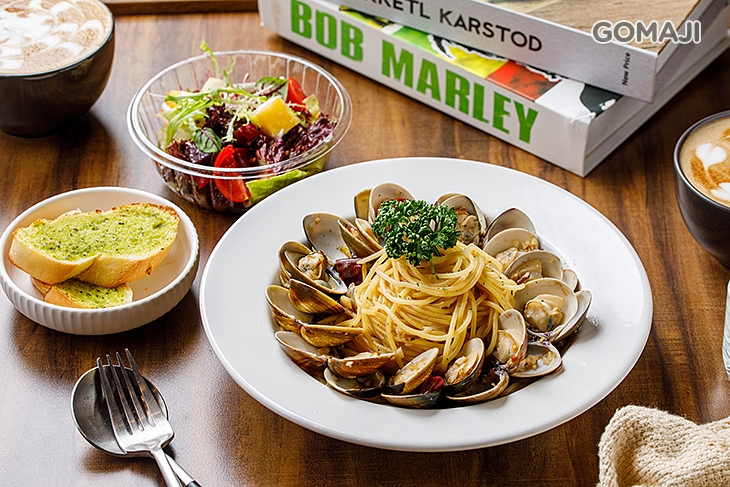 清炒塔香白酒蛤蠣義大利麵套餐