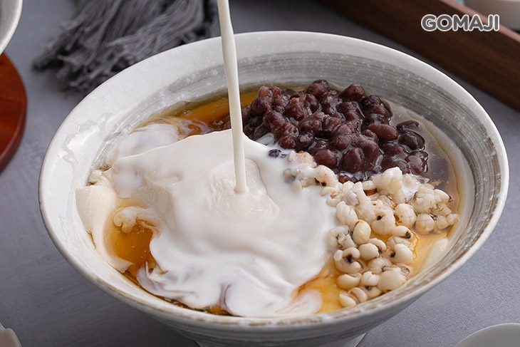 紅豆薏仁牛奶豆花 