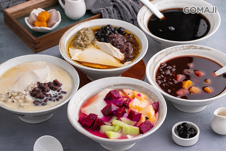 豆花.紅豆.珍珠.綠豆  4584 4586  當季水果豆花  4596 4597  紅豆薏仁牛奶豆花  4599--4603  QQ湯圓紅豆湯  4589 4591  燒仙草  4607 4610