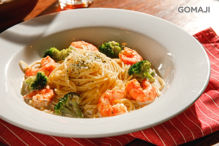 明太子奶油鮮蝦義大利麵