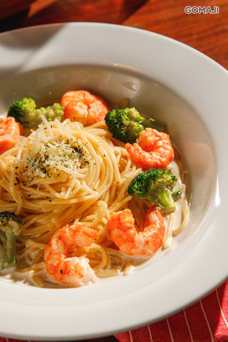 明太子奶油鮮蝦義大利麵
