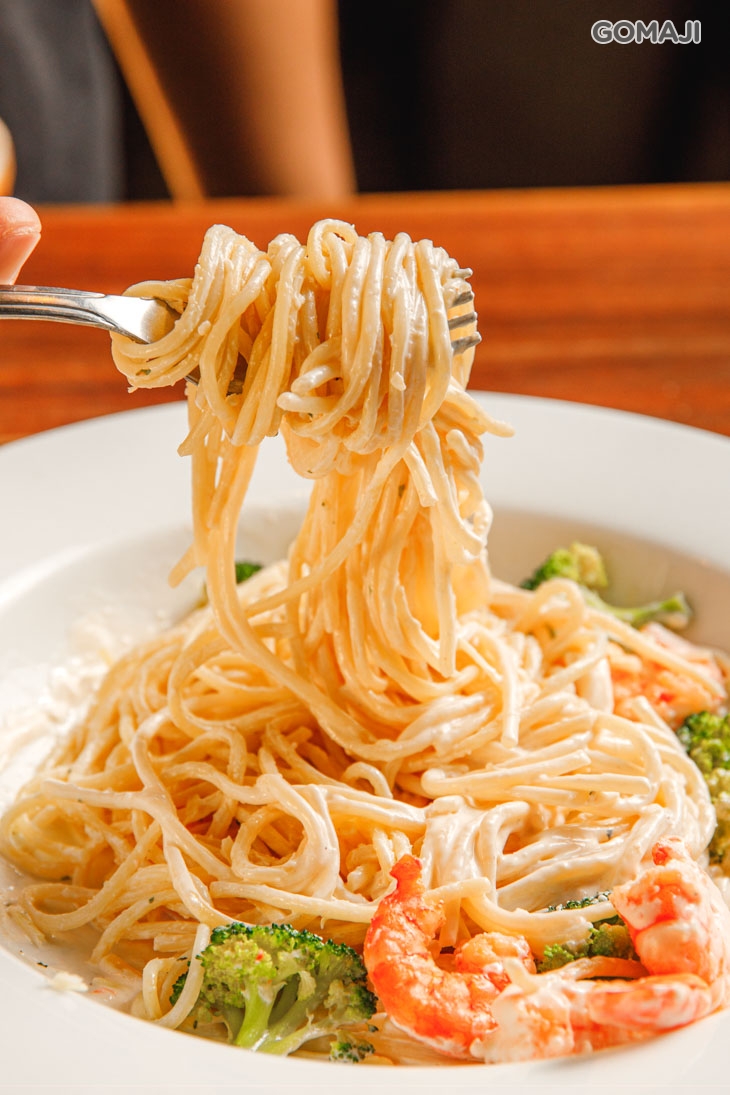 明太子奶油鮮蝦義大利麵