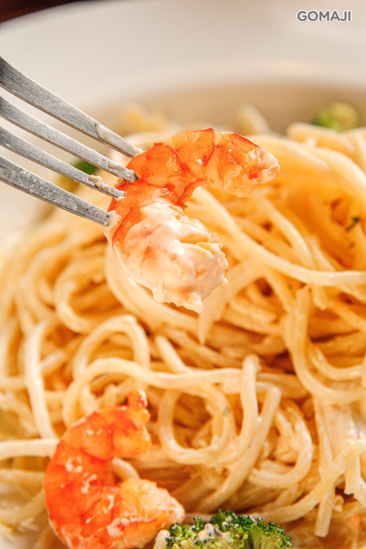 明太子奶油鮮蝦義大利麵