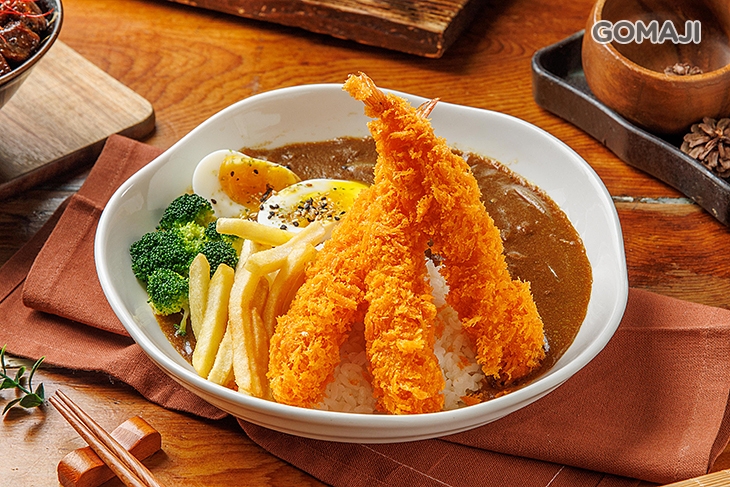 炸蝦咖哩飯 