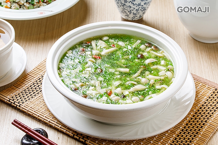 鮮菇翡翠羹一份