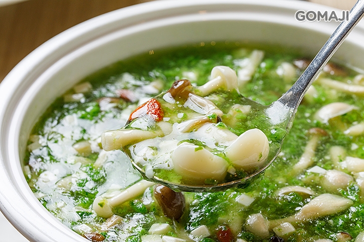 鮮菇翡翠羹一份