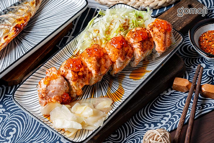 明太子鮭魚火焰捲