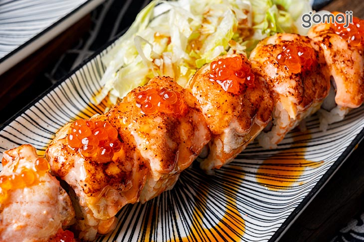 明太子鮭魚火焰捲