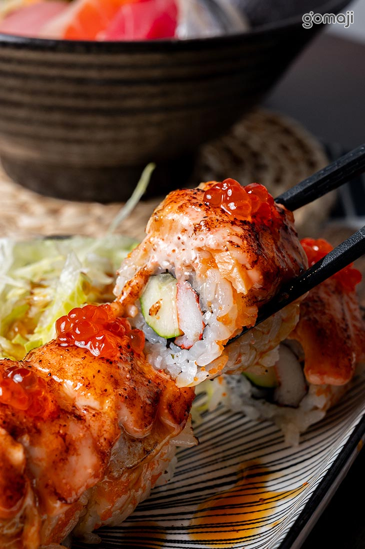 明太子鮭魚火焰捲